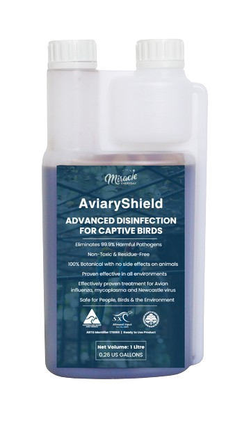 AviaryShield Advanced Disinfection for Captive Birds - detailed product and packaging view